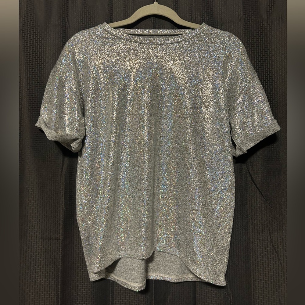 NEW Tucker + Tate Shiny Glitter Shirt Girls XL (14/16)
